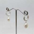 Pearl Sterling Silver Drop Earrings