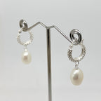 Pearl Sterling Silver Drop Earrings