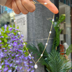 Pearl 9ct Gold Plated Chain Dainty Necklace
