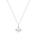 Shell Pearl Silver Halo Evil-Eye Necklace | Ania Haie