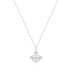 Shell Pearl Silver Halo Evil-Eye Necklace | Ania Haie