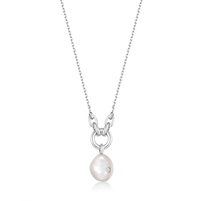Pre-Order | Interlinked Pearl Silver Pendant Necklace | Ania Haie