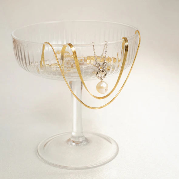 Ania Haie Silver Interlinked Pearl Pendant Necklace