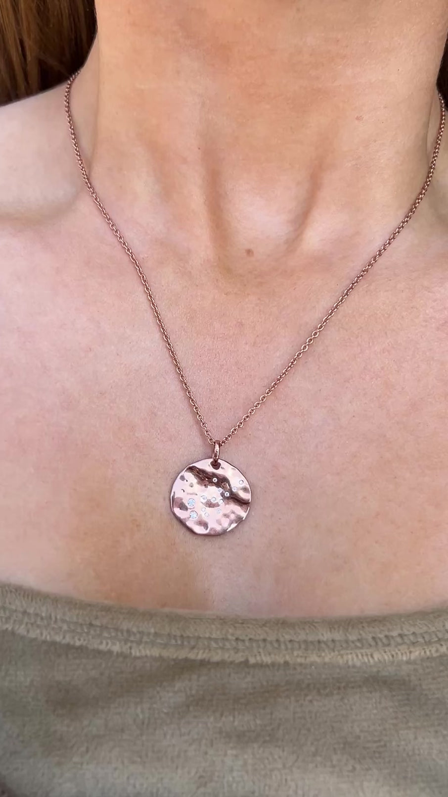 9ct Rose Gold Plated Star Sign Constellation Necklace