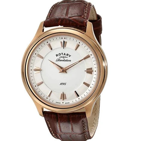 Rotary Rose Gold Revelation Reversible Face Gents Watch