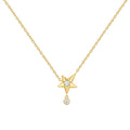 Gold on Silver Sparkling Star Drop Necklace | Ania Haie