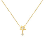 Gold on Silver Sparkling Star Drop Necklace | Ania Haie