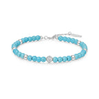 Turquoise Silver Beaded Bracelet | Ania Haie