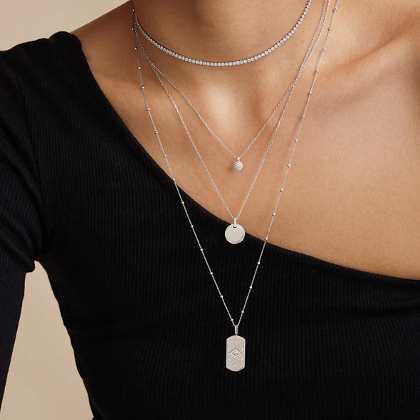 Pre-Order | Silver Pave Tennis Necklace | Ania Haie