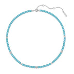 Turquoise Silver Beaded Necklace | Ania Haie