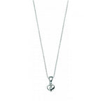 Diamond Sterling Silver Heart Children's Dainty Necklace
