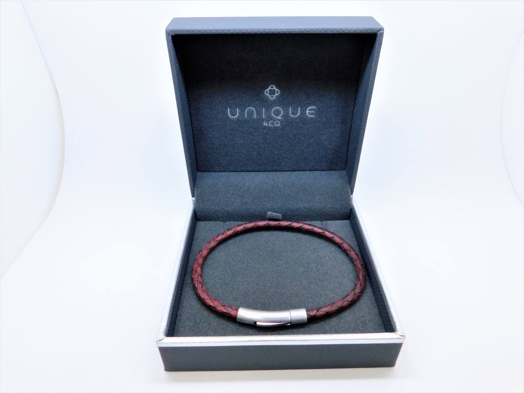 Men's Brown Genuine Leather Braided Fine Bracelet | Unique & Co.