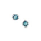 Pre-Order | Sterling Silver Petite Lunar Stud Earrings in Lichen Enamel | Sheila Fleet