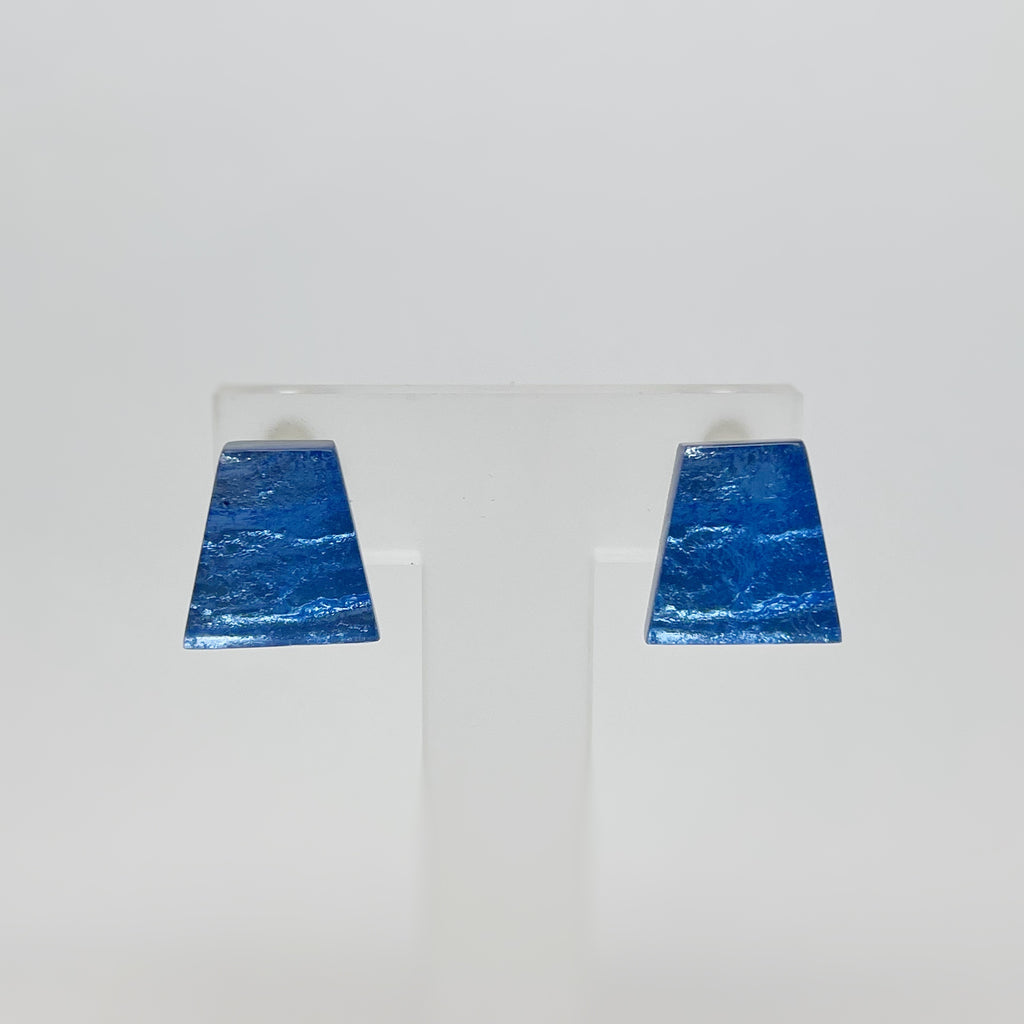 Pre-Order | Blue Irregular Shaped Clip-On Earrings | Watch This Space