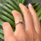 Half Carat Diamond Platinum Solitaire | Size L ½