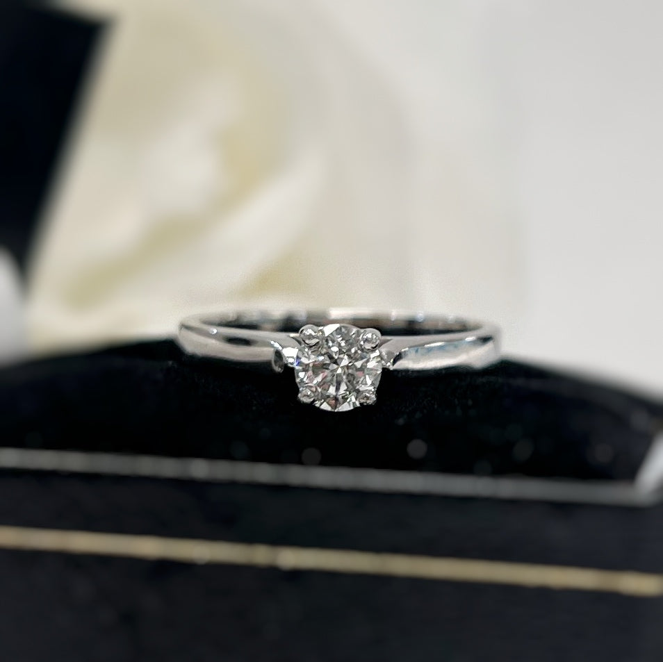 Half Carat Diamond Platinum Solitaire | Size L ½
