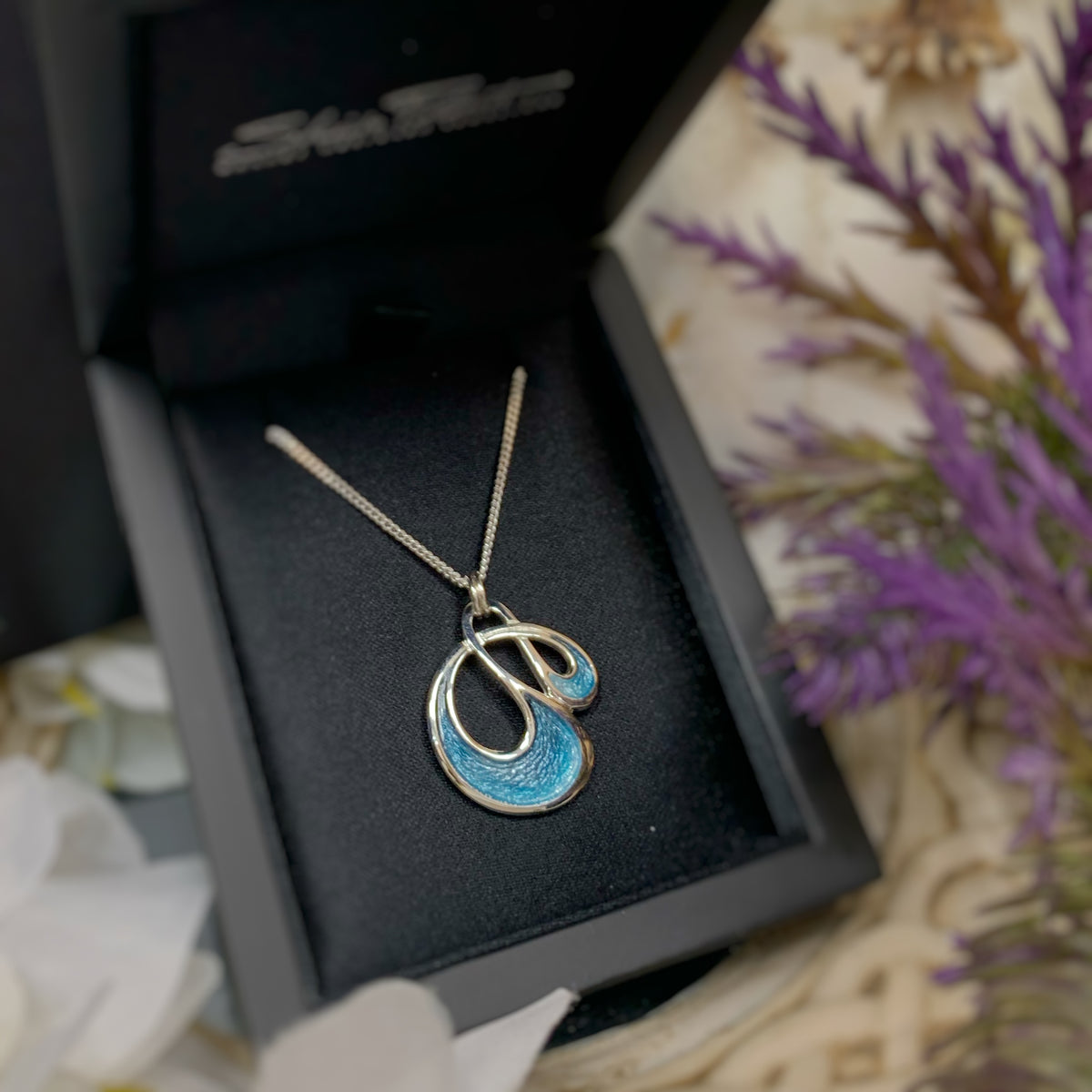 Pre-Order | Sheila Fleet Sterling Silver Storm Small Enamel Pendant Necklace