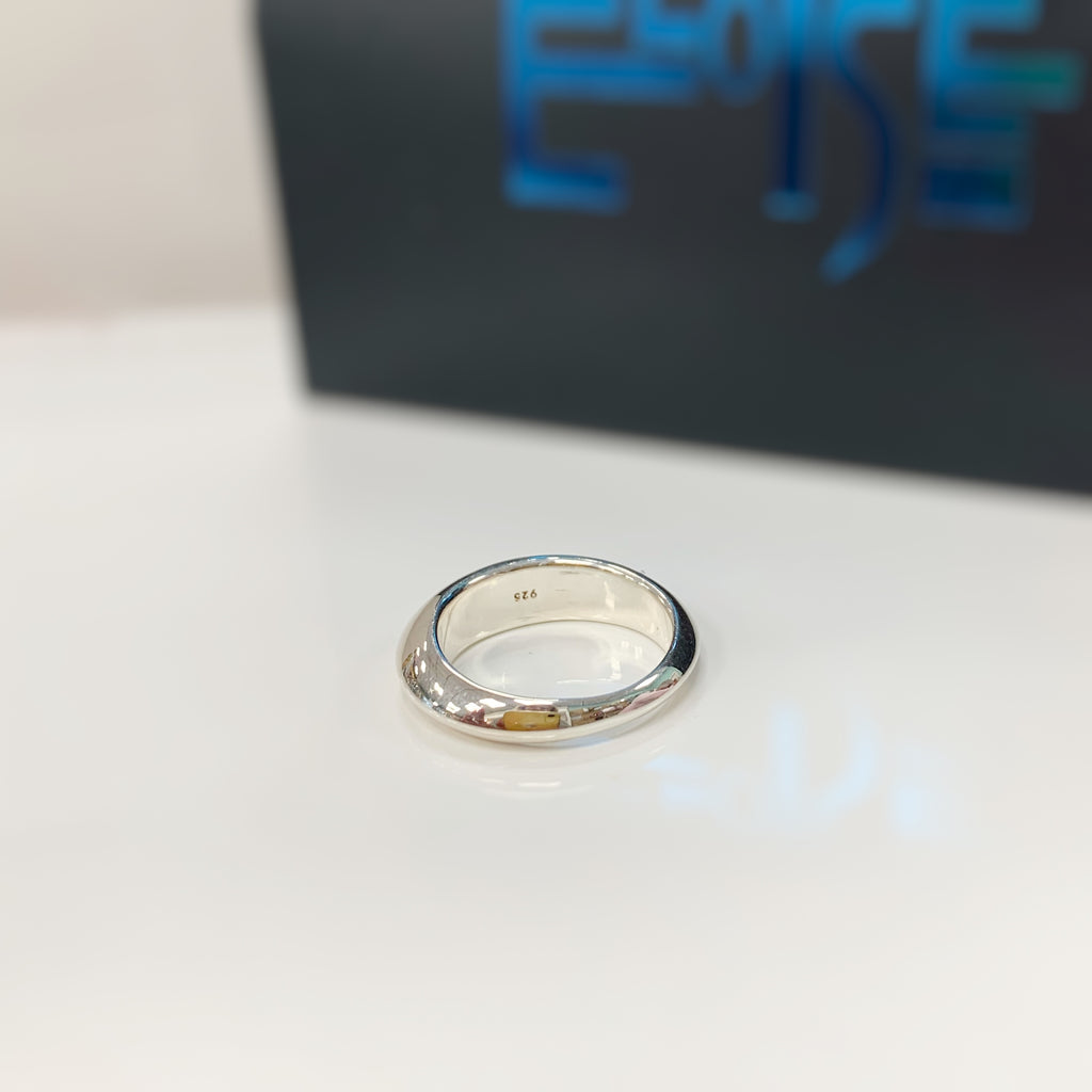 Sterling Silver Domed Band Chunky Ring | Size M ½