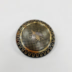 Antique Early Victorian Pique Tortoise Shell Brooch