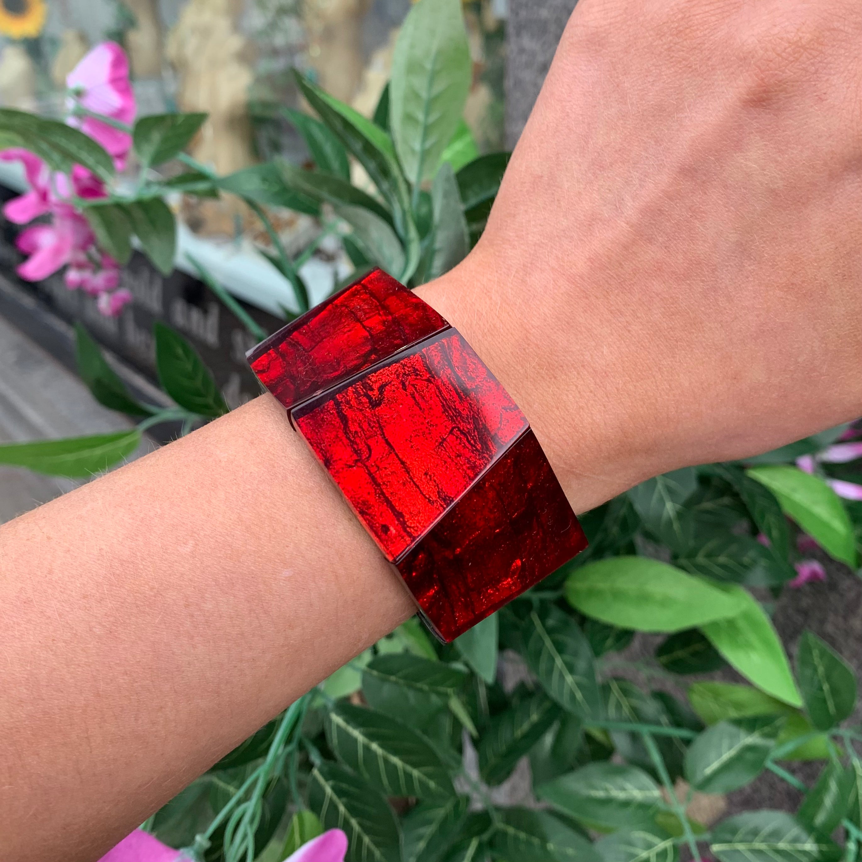Chunky Red Bangle | Watch This Space