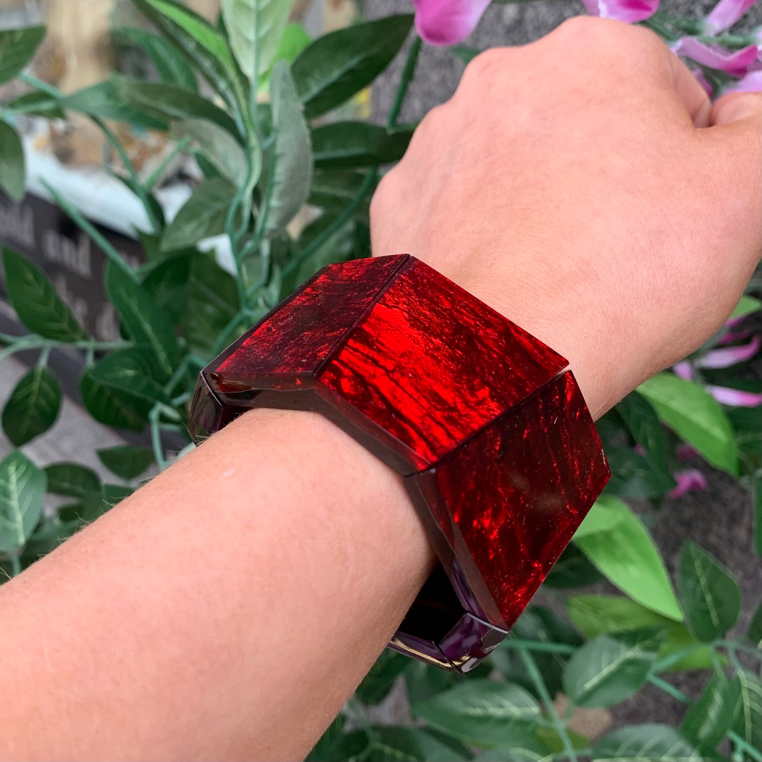 Chunky Red Bangle | Watch This Space