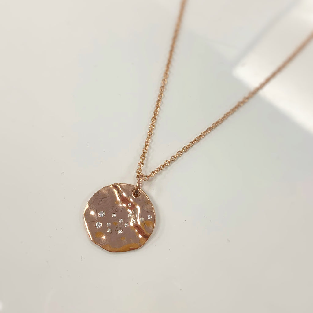9ct Rose Gold Plated Star Sign Constellation Necklace