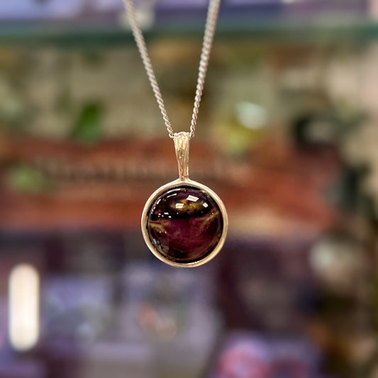 HEATHERGEMS Sterling Silver Circle Pendant