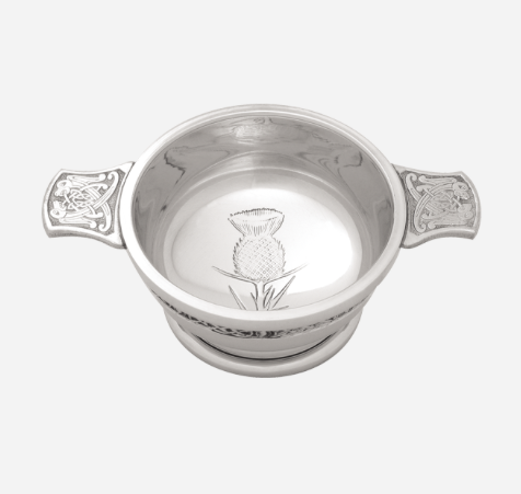 3" Thistle Pewter Quaich