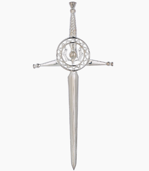 Thistle Circle Sterling Silver Kilt Pin