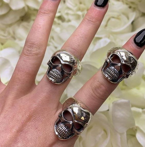 Sterling Silver Skull Ring | Size S ½