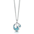 Pre-Order | Sheila Fleet Sterling Silver Storm Small Enamel Pendant Necklace