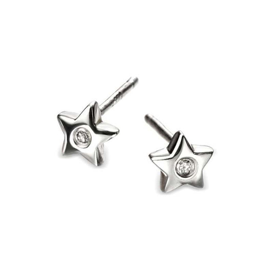 Children’s D for Diamond Silver Star Stud Earrings