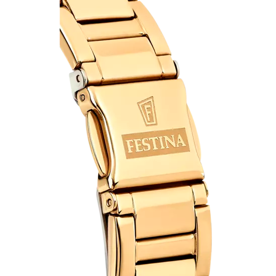 Ladies Festina Gold Boyfriend Stainless Steel Watch Bracelet