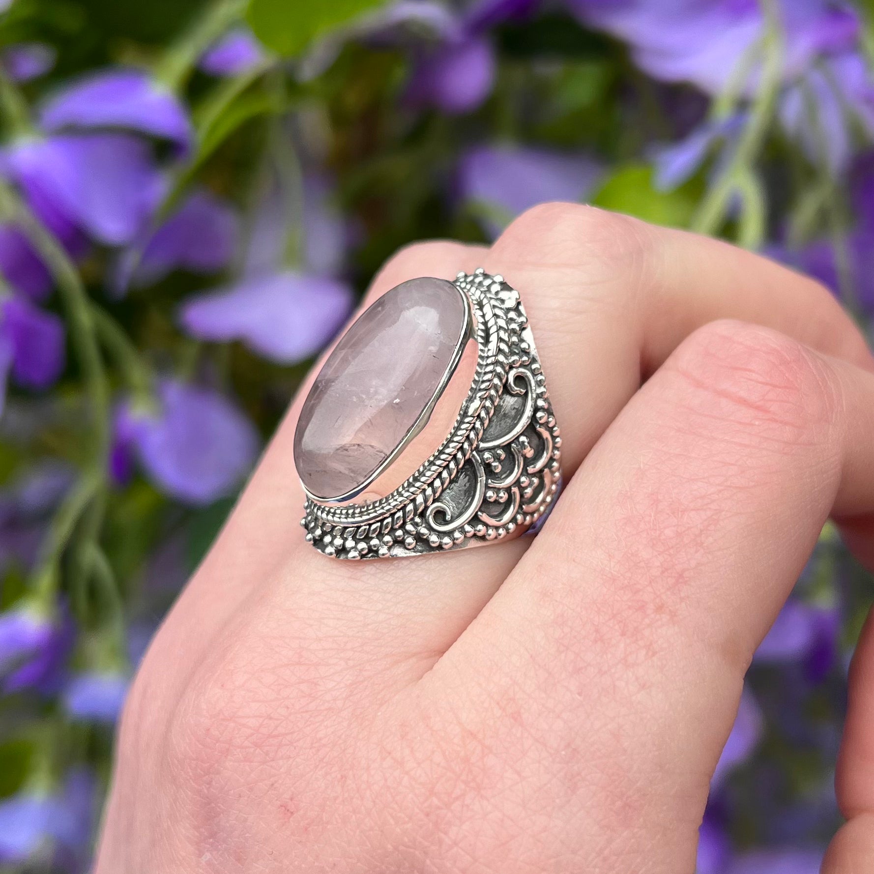 Sterling silver quartz rings online