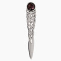 Celtic Kilt Pin With Coloured Stone In Polished Pewter