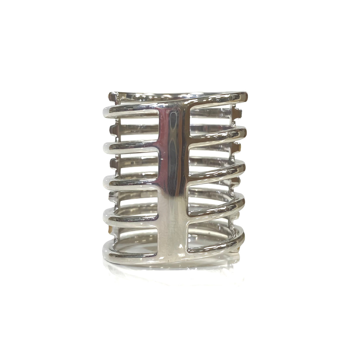 White Zirconia Sterling Silver and 18ct Gold Plated Rufina Grande Ring | Size N | Sif Jakobs