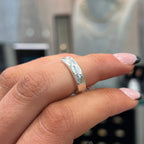 Sterling Silver Hammered Textured Band | Size H