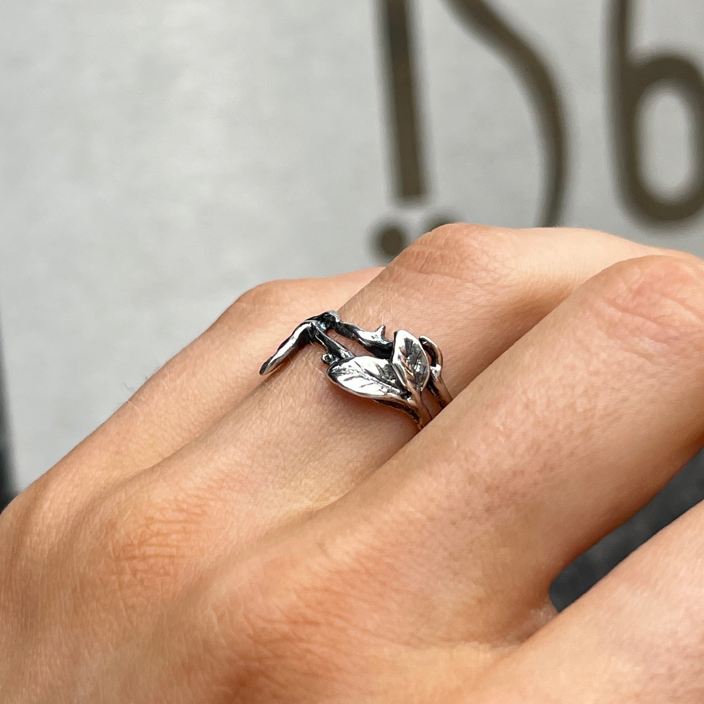 Silver branch clearance ring