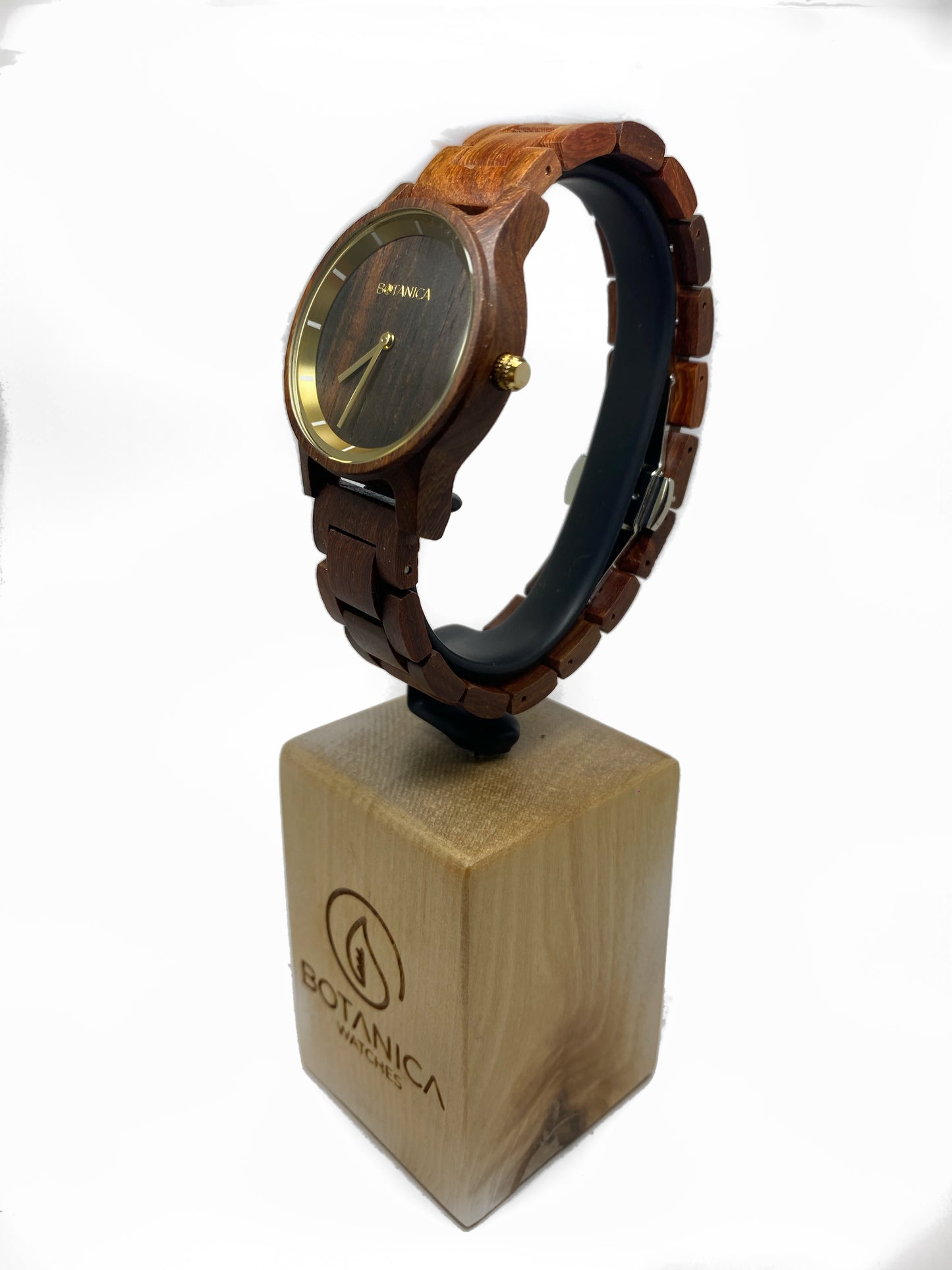 Men’s Botanica vegan wooden watch with gold detailing
