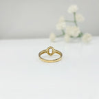 Diamond 9ct Yellow Gold Open Link Ring | Size N ½