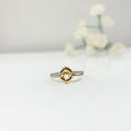 Diamond 9ct Yellow Gold Open Link Ring | Size N ½