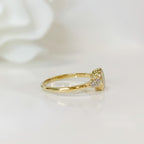 9ct Yellow Gold Opal and Diamond Ring