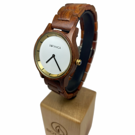 Men’s Botanica vegan wooden watch with gold detail