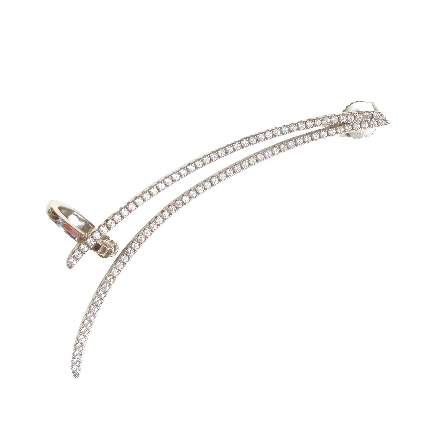 Sif Jakobs Ear Cuff - Sterling Silver with White Zirconia