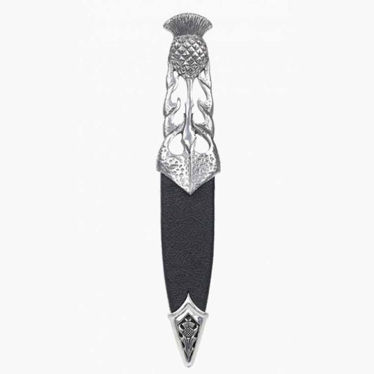 Ryan Thistle Polished Pewter Dress Sgian Dubh