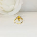Victorian Reproduction 9ct Yellow Gold Citrine, Yellow Sapphire and Diamond Ring
