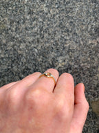 Diamond 9ct Yellow Gold Open Link Ring | Size N ½