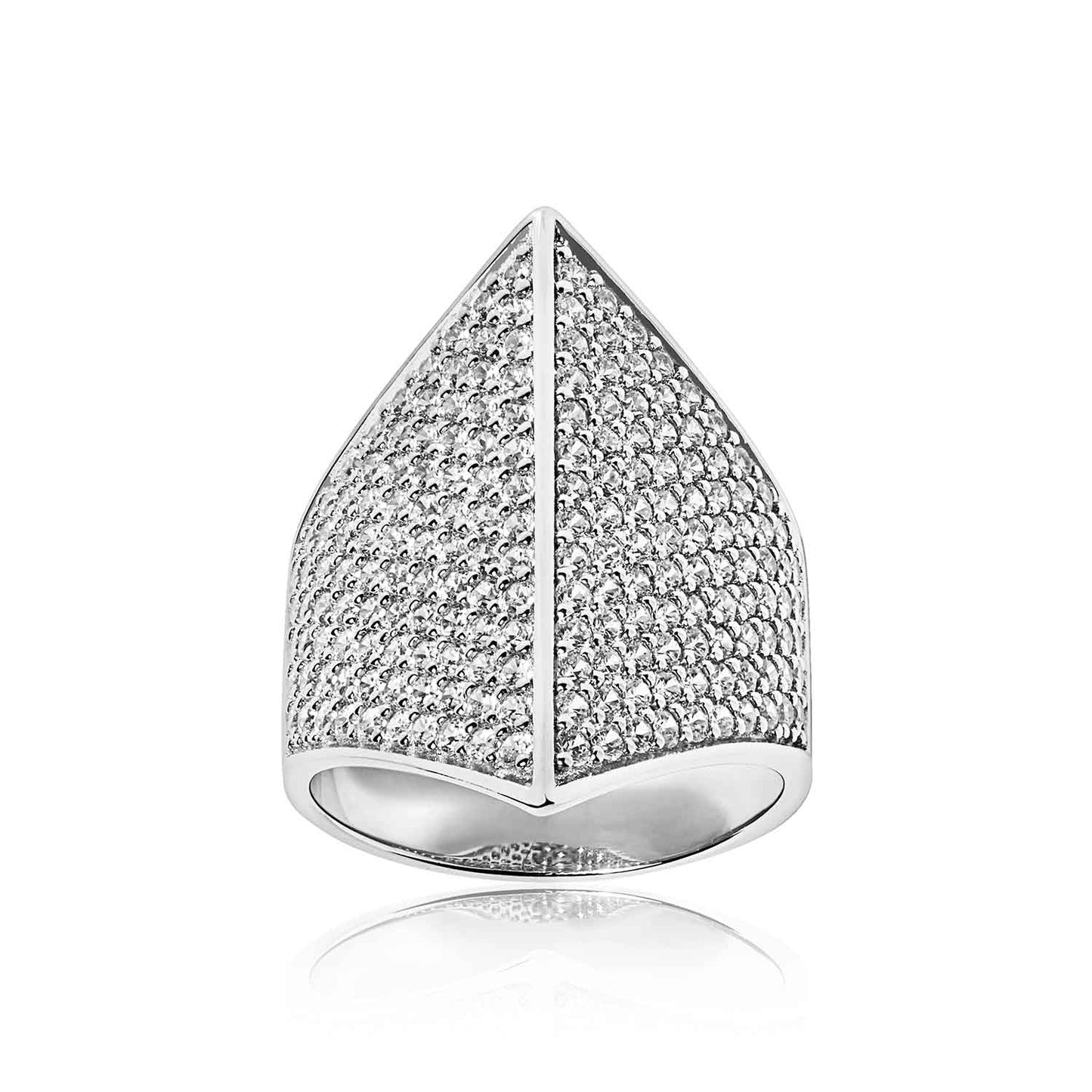Sif Jakobs Trapani Ring - Sterling Silver with White Zirconia
